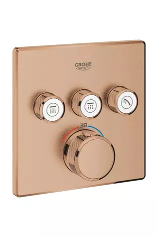 Grohe Grohtherm Smartcontrol Üç Valfli Akış Kontrollü, Ankastre Termostatik Duş Bataryası - 29126dl0