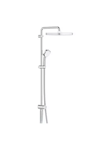 Grohe Tempesta System 250 Kare Duvara Monte Duş Sistemi, Yön Değiştiricili, Krom-beyaz 26694000
